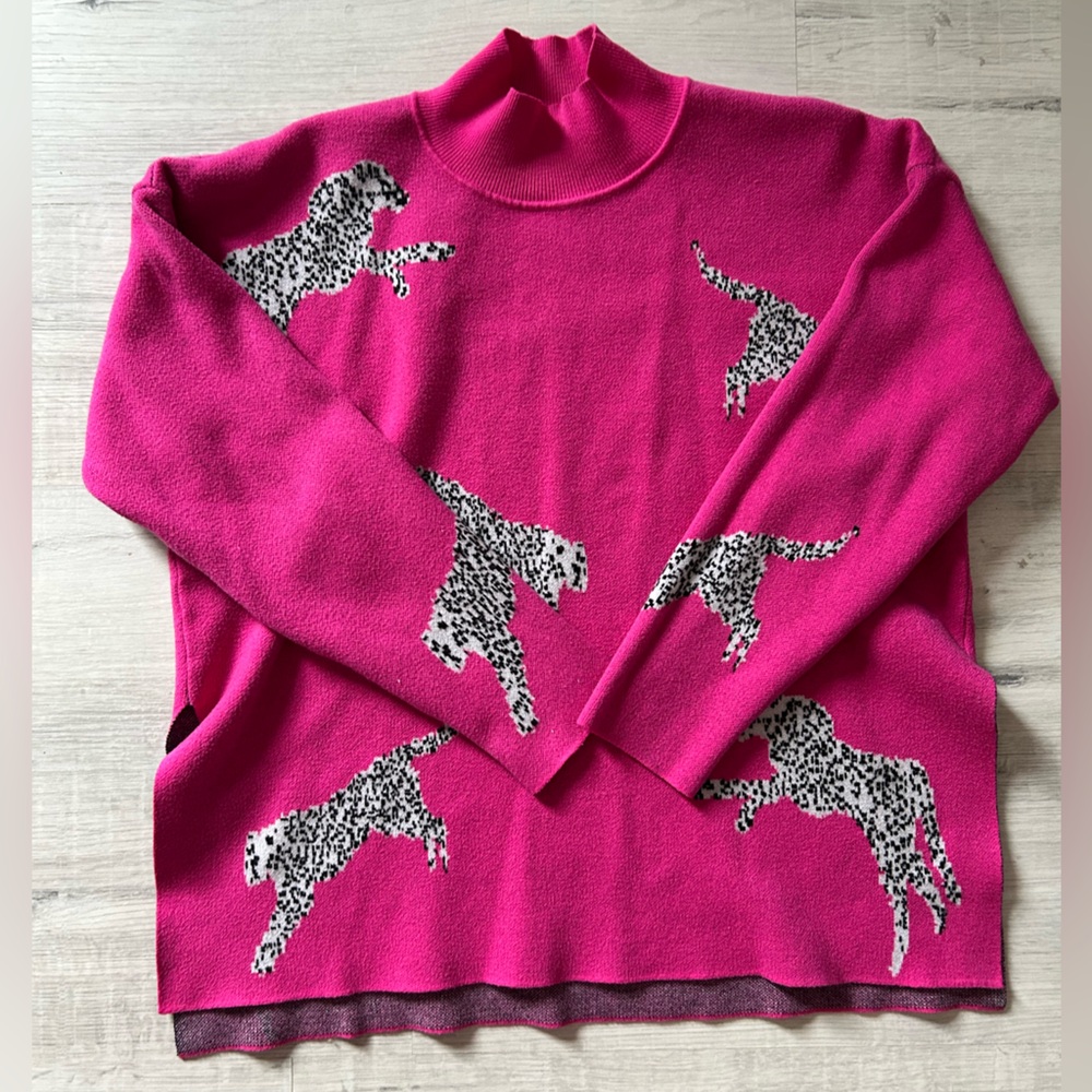 Quick Decisions Hot Pink Cheetah Sweater | Mint Julep Boutique | XL